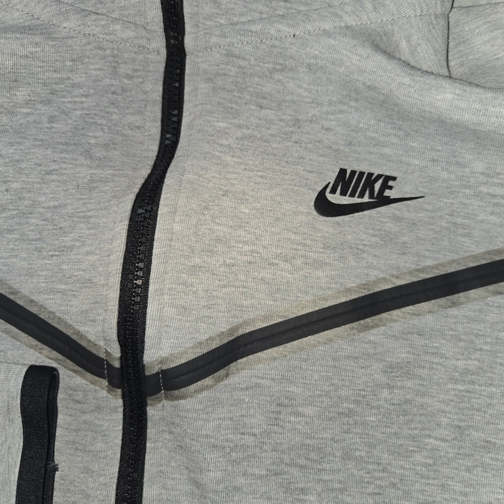 Nike Tech Fleece Full Zip Hoodie Mens Medium Gray Black CU4489-063 - Picture 3 of 11